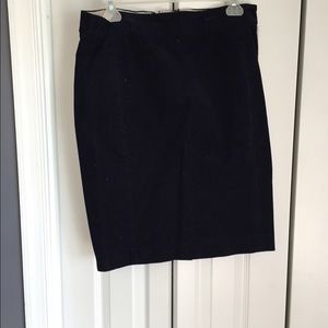 Navy Corduroy Skirt
