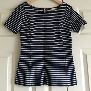 Banana Republic factory stripe cotton blend top
