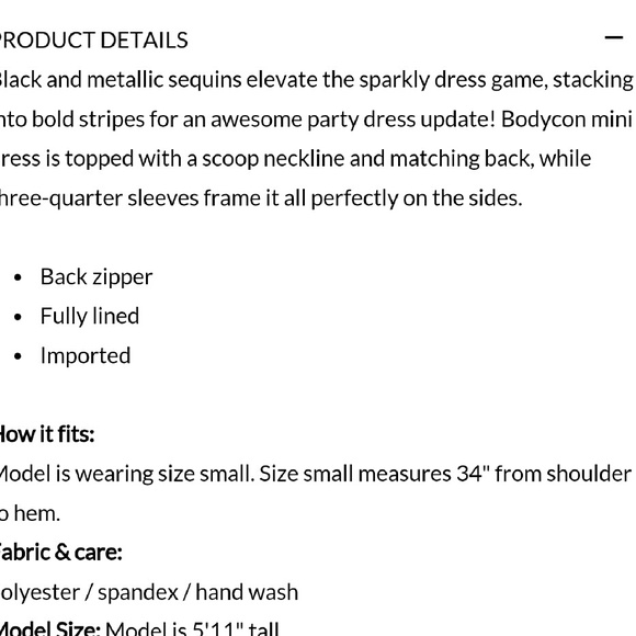 Striped sequin bodycon dress - Picture 3 of 4