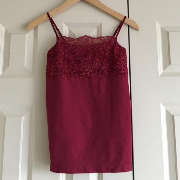 Banana Republic cranberry lace camisole