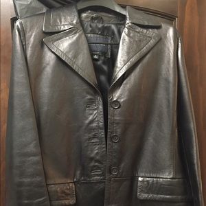 Banana Republic leather coat
