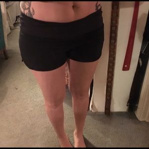 Roxy swim shorts board black M 9 NWOT stretch fold