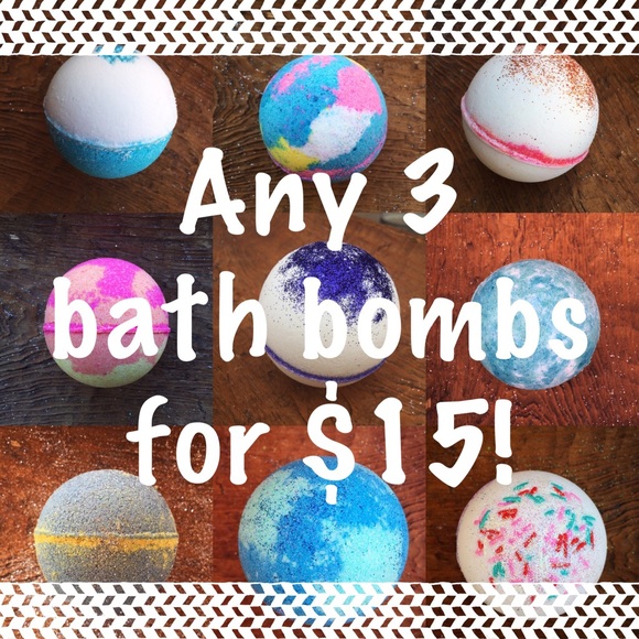 ANY 3 BATH BOMBS FOR $15