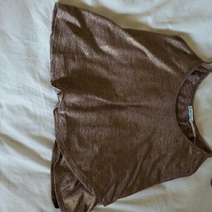 Urban outfitters gold crop top