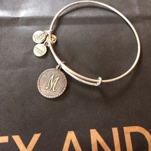 Ajex and Ani Rafaelian Silver Initial "M" bangle