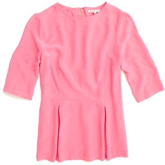 Madewell Silk Peplum Blouse