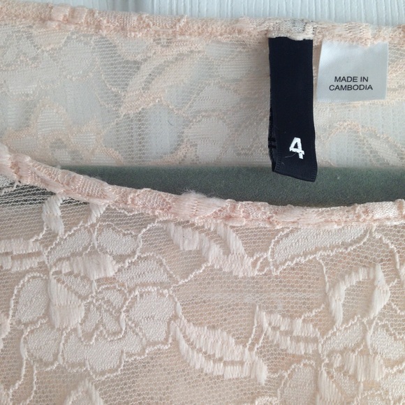 H&M blush pink, floral lace dress. - Picture 3 of 3