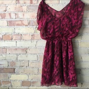 EXPRESS Boho Pink Printed Dress