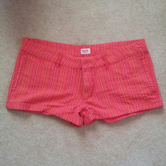 Peach Pin Stripe Shorts