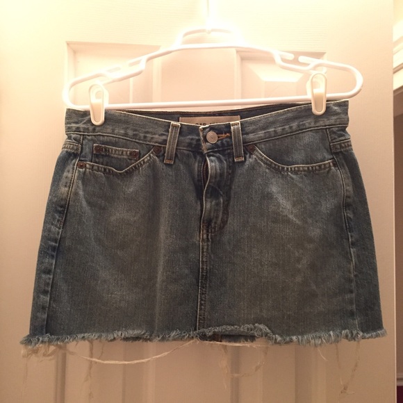Cutoff Denim Skirt
