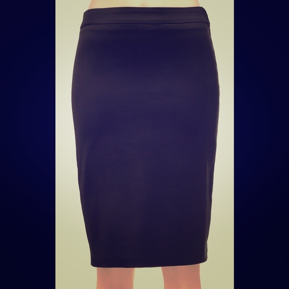Max studio satin stretch pencil skirt black