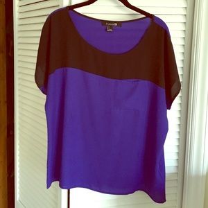 Forever 21 Blue & Black Top