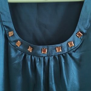 Daisy Fuentes Tops - Beautiful Blue Blouse with Gray Crystal Accents Daisy Fuentes Tops - Beautiful Blue Blouse with Gray Crystal Accents