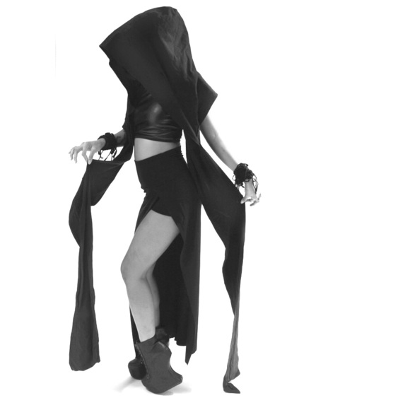 Goth Grim Reaper Hooded Scarf