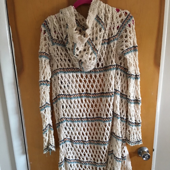 Free people crochet trench sweater - Picture 2 of 4