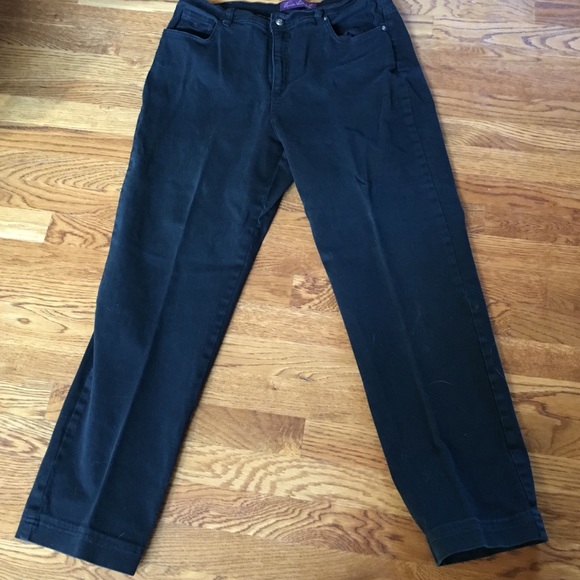 Gloria Vandrbilt black & beige Amanda jeans 2 PAIR