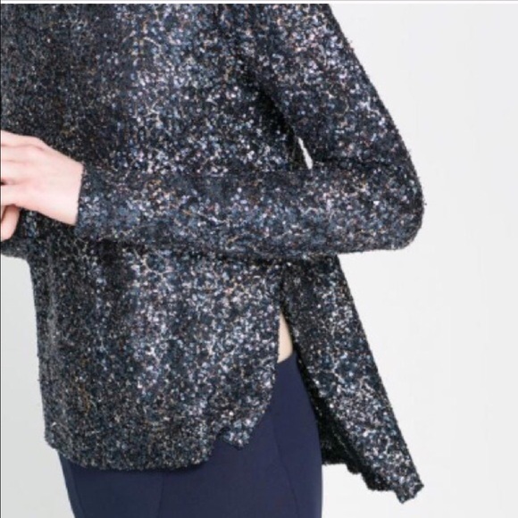 Zara collection multi sequin top - Picture 1 of 4