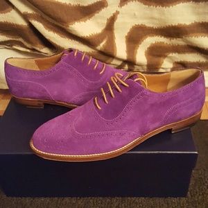 NWOT Ralph Lauren Collection purple oxfords
