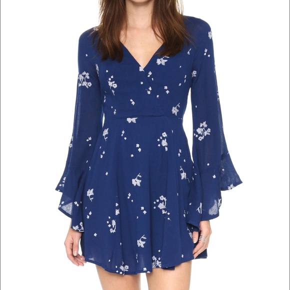 Free people embroidered floral print dress