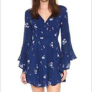 Free people embroidered floral print dress