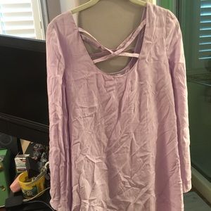 TOBI LAVENDER CRISS CROSS DRESS
