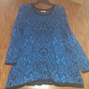 Blue and Black Blouse/Tunic