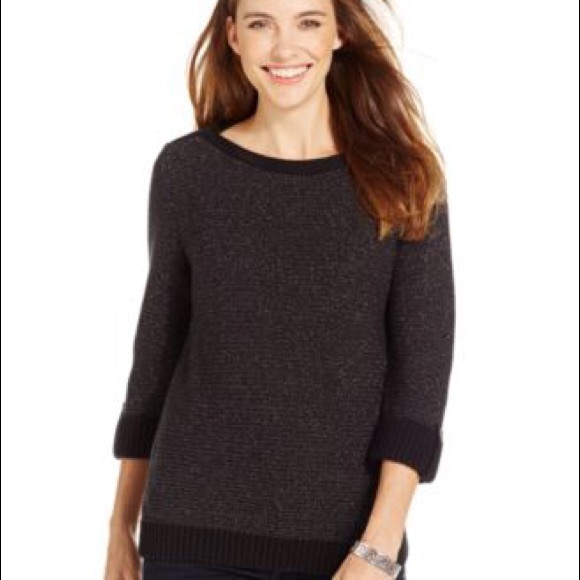 Beautiful Karen Scott sparkly copper combo sweater