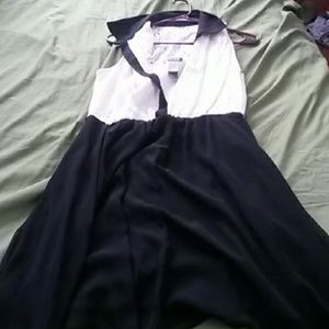 Black and white lace dress