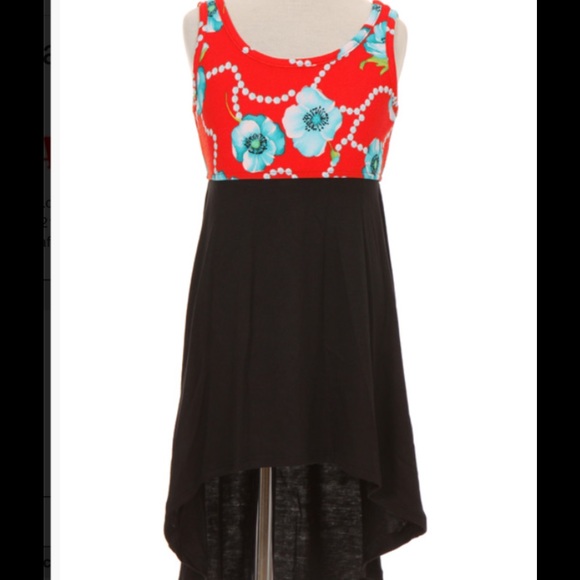 Girls Floral high-low dress