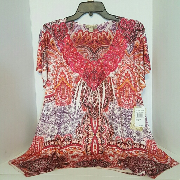Paisley-Print Blouse