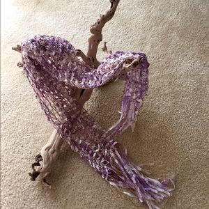 Lavender ribbon scarf