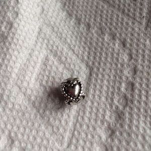 Pandora Silver Charm Encircled with Hearts