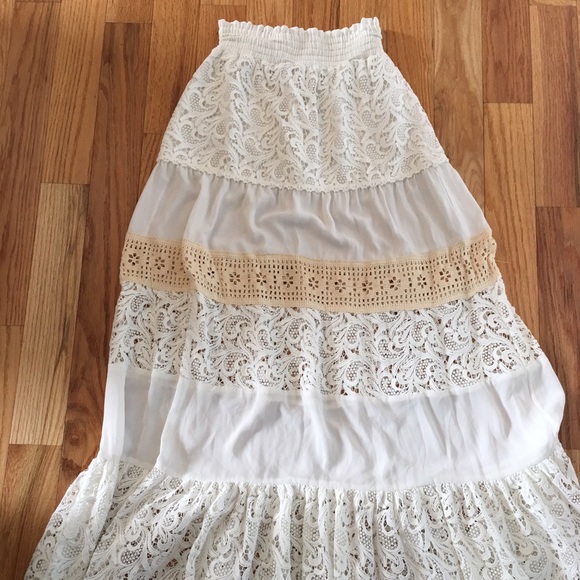 Lace maxi skirt