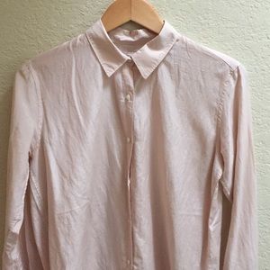 GAP silk pale pink button down