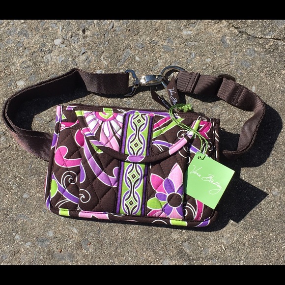 NWT Vera Bradley Travel Belt Bag in Purple Punch