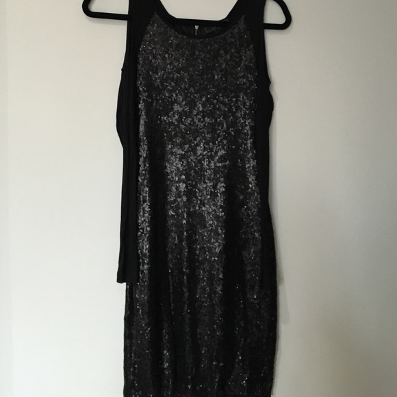 Sequin black party dress