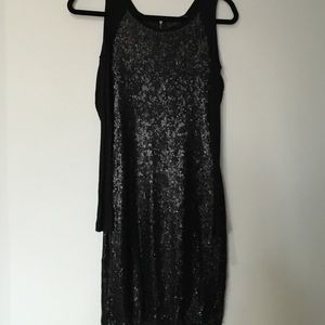 Sequin black party dress