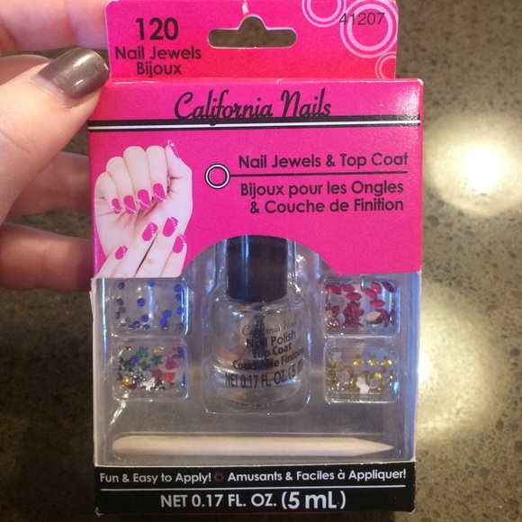 Nail Jewels and Top Coat