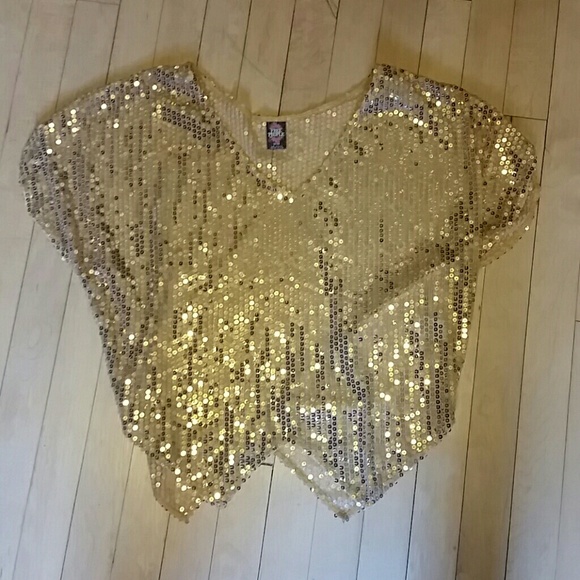 Free people sequin crop top