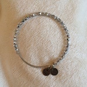 Alex & Ani Silver Crystal Bangle