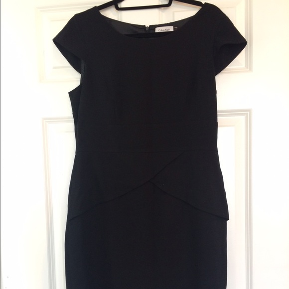 Calvin Klein peplum black dress