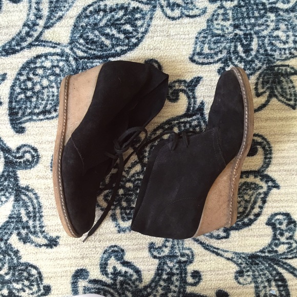 J. Crew Shoes - J Crew Black Suede Wedge Boots