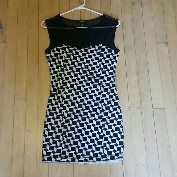 Black and white checkered dress