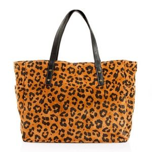 J.Crew Newsstand Tote in Leopard Suede