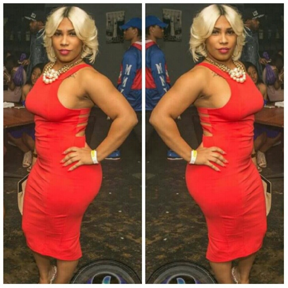 Coral Medium Bodycon Sexy