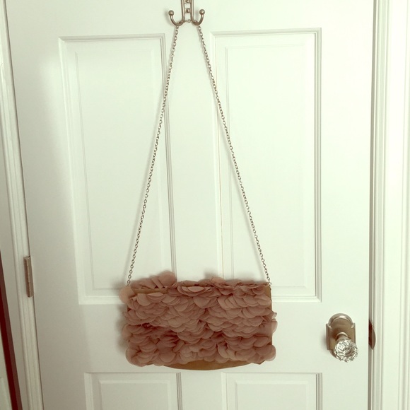 Beige suede side bag