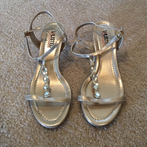 Gold Jeweled Sandals
