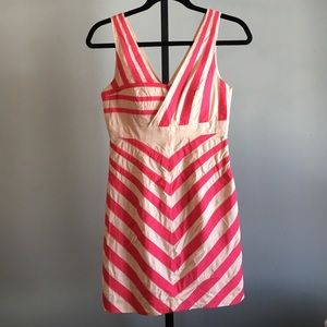 Lulu's Dress by Minuet Small Pink & Cream Striped Lulu's Dress by Minuet Small Pink & Cream Striped