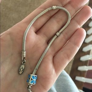 AUTHENTIC PANDORA BRACELET AND CHARM