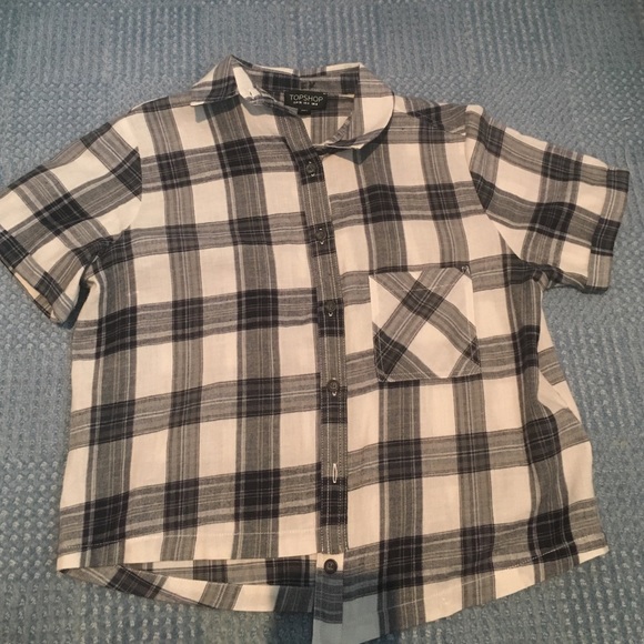 Short Sleeve Flannel Button Down